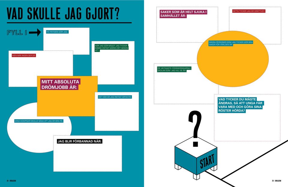 FÖRÄNDRINGARNA I SKOLAN SOM G VILL SE ÄR: MITT ABSOLUTA DRÖMJOBB ÄR: DET HÄR ÄR G RIKTIGT GRYM PÅ: VAD TYCKER DU MÅSTE