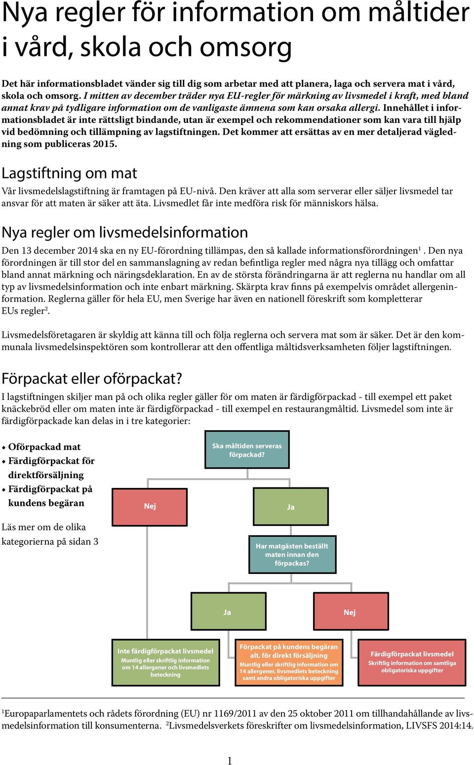 Innehållet i informationsbladet är inte rättsligt bindande, utan är exempel och rekommendationer som kan vara till hjälp vid bedömning och tillämpning av lagstiftningen.