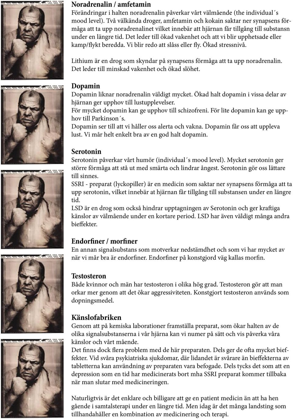 Det leder till ökad vakenhet och att vi blir upphetsade eller kamp/flykt beredda. Vi blir redo att slåss eller fly. Ökad stressnivå.