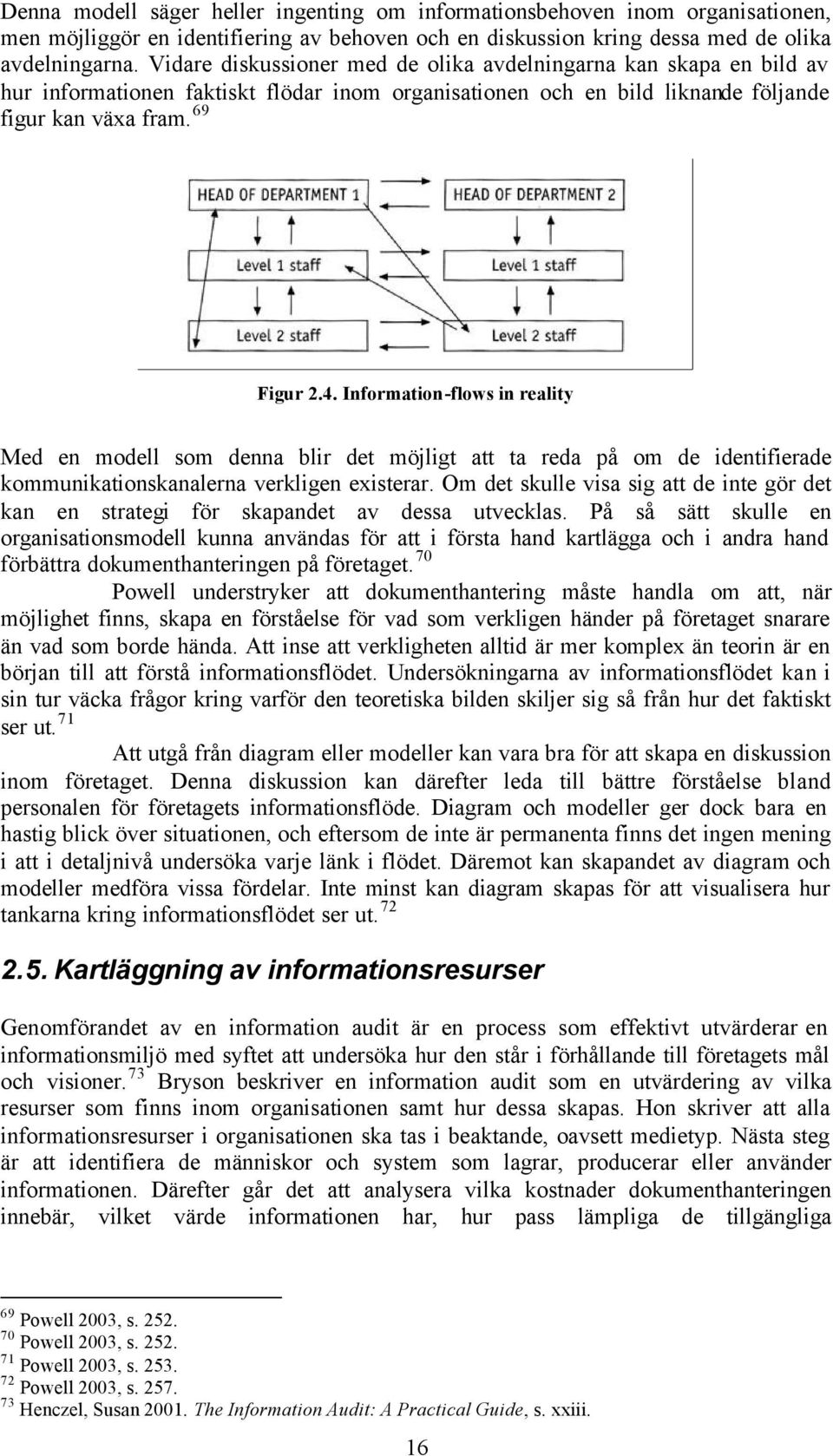 Information-flows in reality Med en modell som denna blir det möjligt att ta reda på om de identifierade kommunikationskanalerna verkligen existerar.