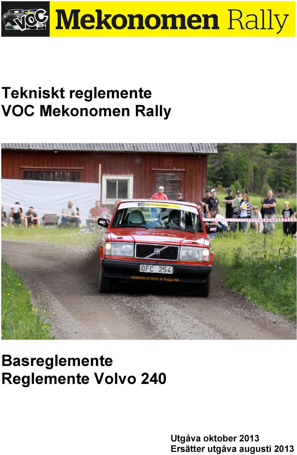 Reglemente Volvo 240 Utgåva