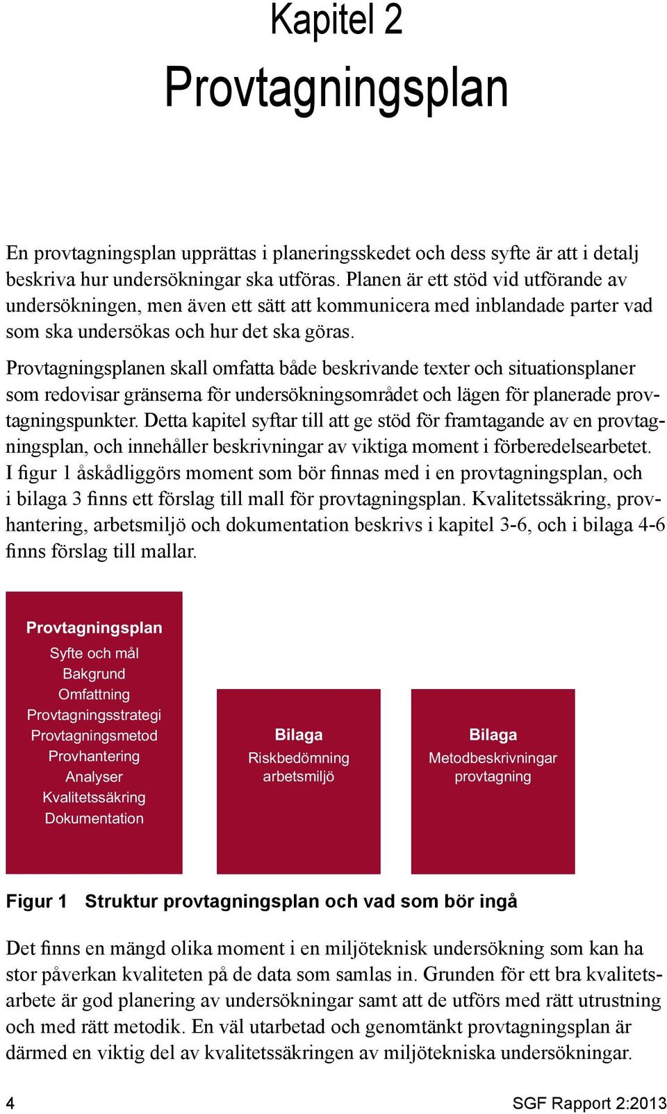 Provtagningsplanen skall omfatta både beskrivande texter och situationsplaner som redovisar gränserna för undersökningsområdet och lägen för planerade provtagningspunkter.