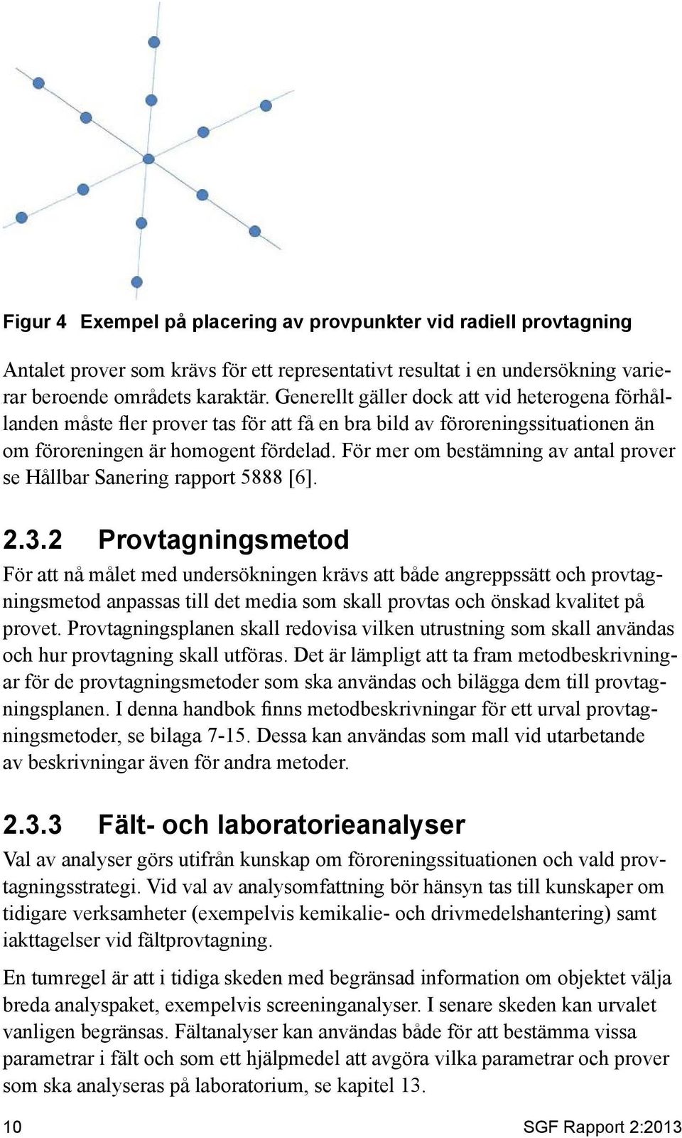 För mer om bestämning av antal prover se Hållbar Sanering rapport 5888 [6]. 2.3.