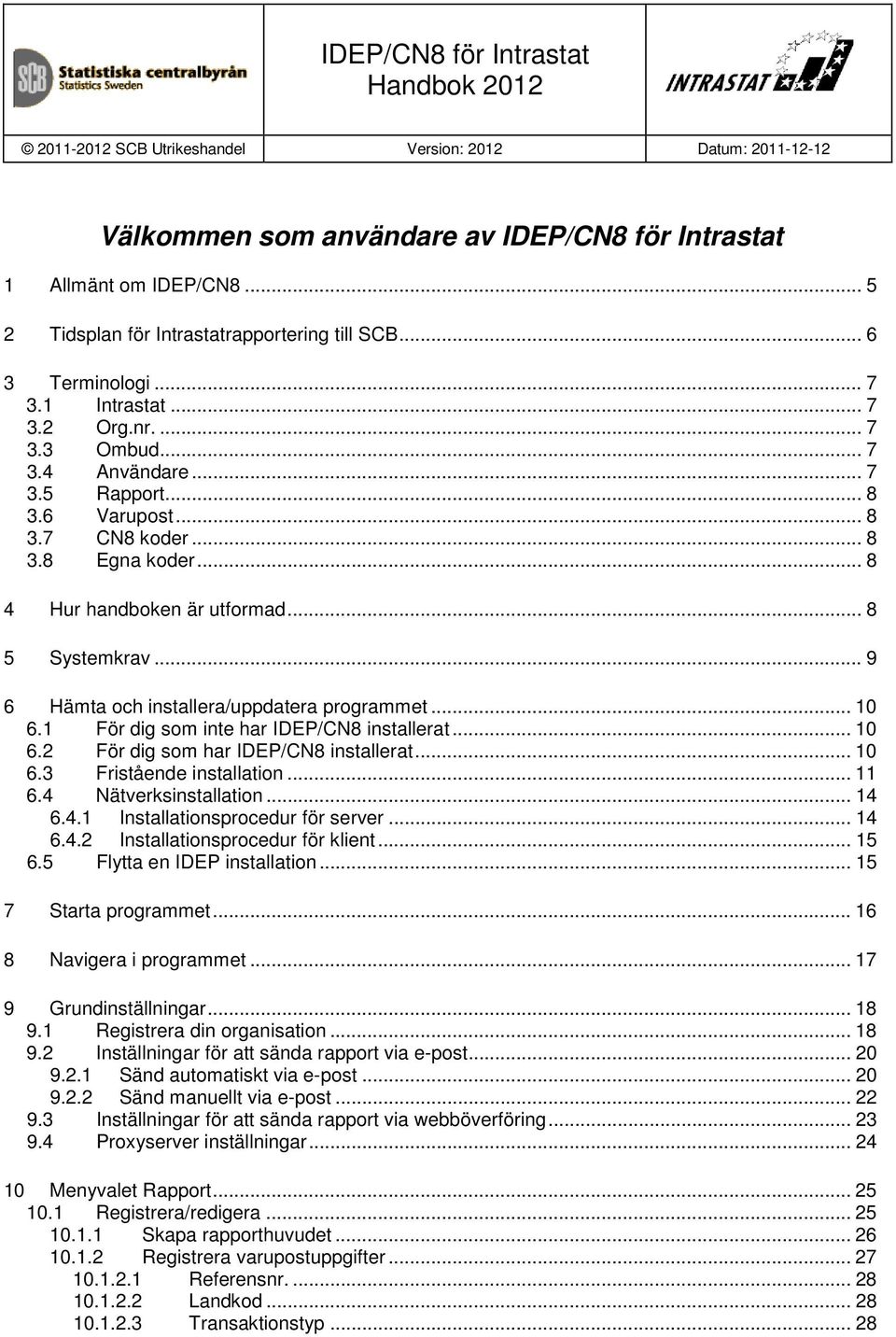 1 För dig som inte har IDEP/CN8 installerat... 10 6.2 För dig som har IDEP/CN8 installerat... 10 6.3 Fristående installation... 11 6.4 Nätverksinstallation... 14 6.4.1 Installationsprocedur för server.