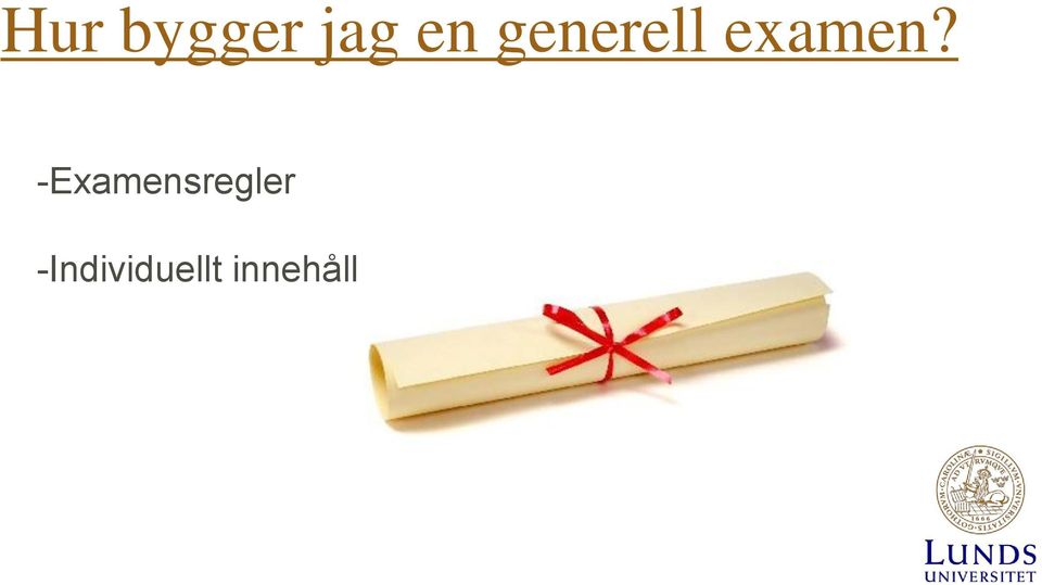 -Examensregler