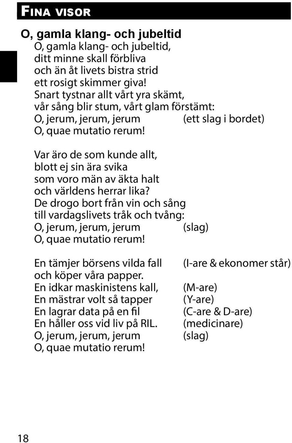 Var äro de som kunde allt, blott ej sin ära svika som voro män av äkta halt och världens herrar lika?