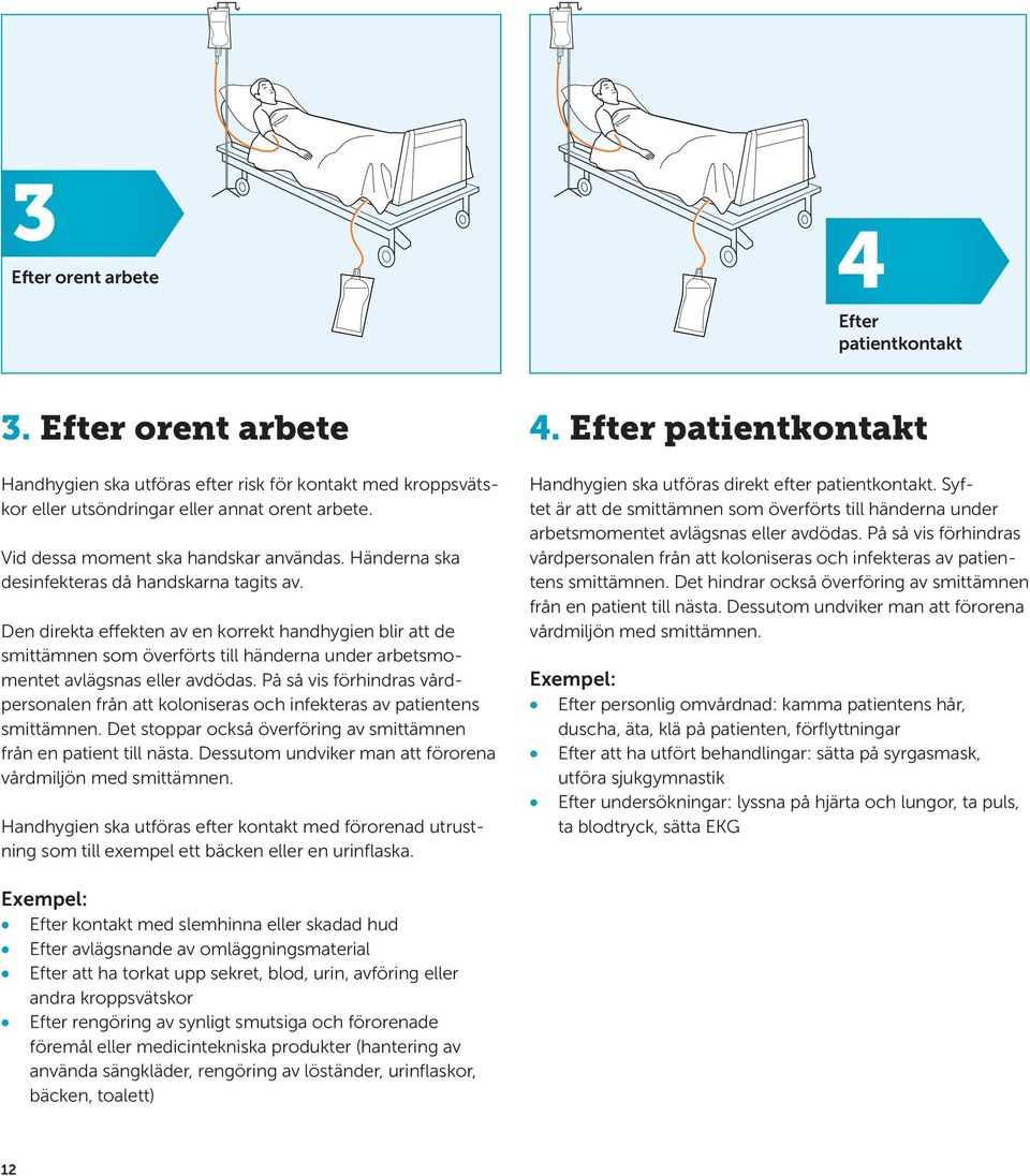 På så vis förhindras vårdpersonalen från att koloniseras och infekteras av patientens smittämnen. Det stoppar också överföring av smittämnen från en patient till nästa.