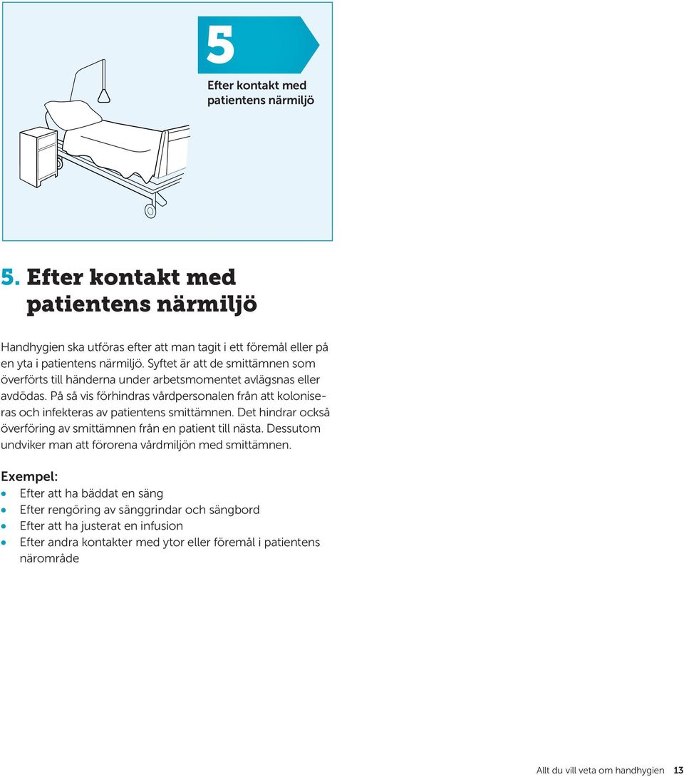 På så vis förhindras vårdpersonalen från att koloniseras och infekteras av patientens smittämnen. Det hindrar också överföring av smittämnen från en patient till nästa.