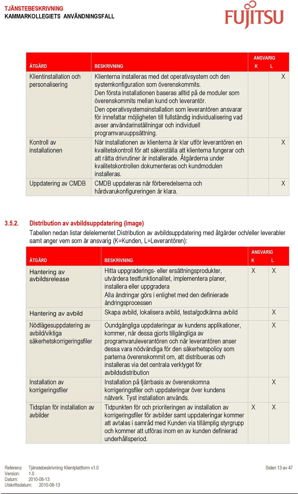 Den operativsystemsinstallation som leverantören ansvarar för innefattar möjligheten till fullständig individualisering vad avser användarinställningar och individuell programvaruuppsättning.