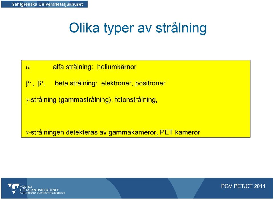 elektroner, positroner γ-strålning