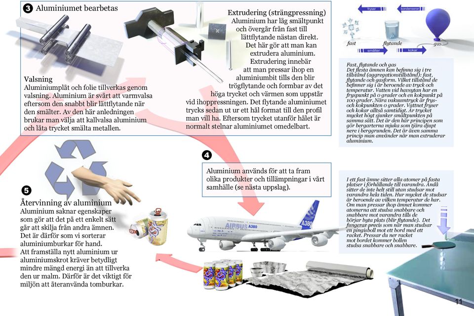 5 Återvinning av aluminium Aluminium saknar egenskaper som gör att det på ett enkelt sätt går att skilja från andra ämnen. Det är därför som vi sorterar aluminiumburkar för hand.