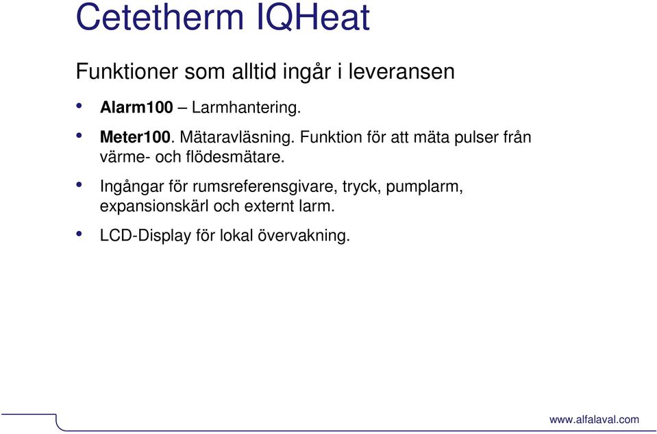 Funktion för att mäta pulser från värme- och flödesmätare.