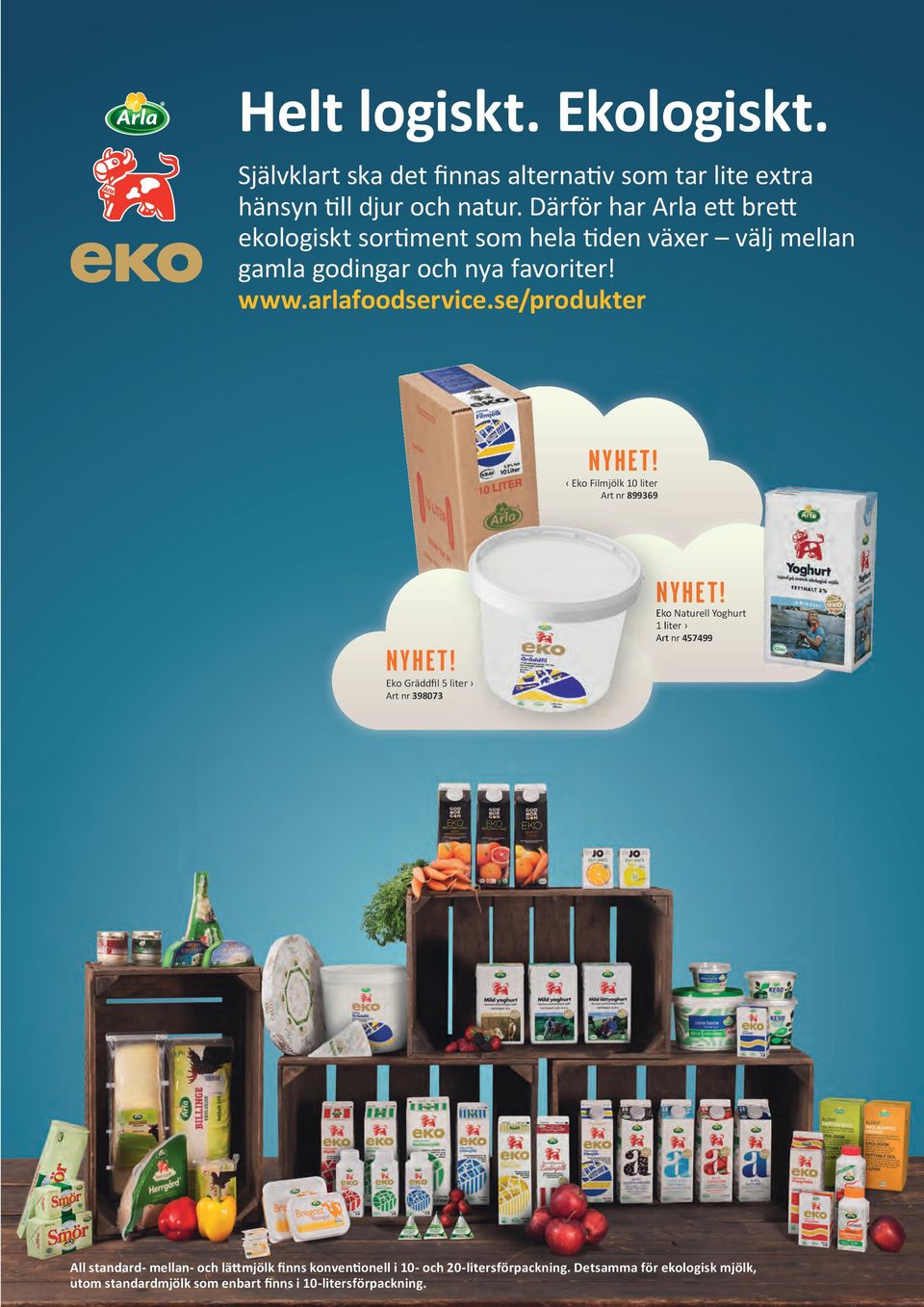 se/produkter NYHET! Eko Filmjölk 10 liter Art nr 899369 NYHET! Eko Naturell Yoghurt 1 liter NYHET!