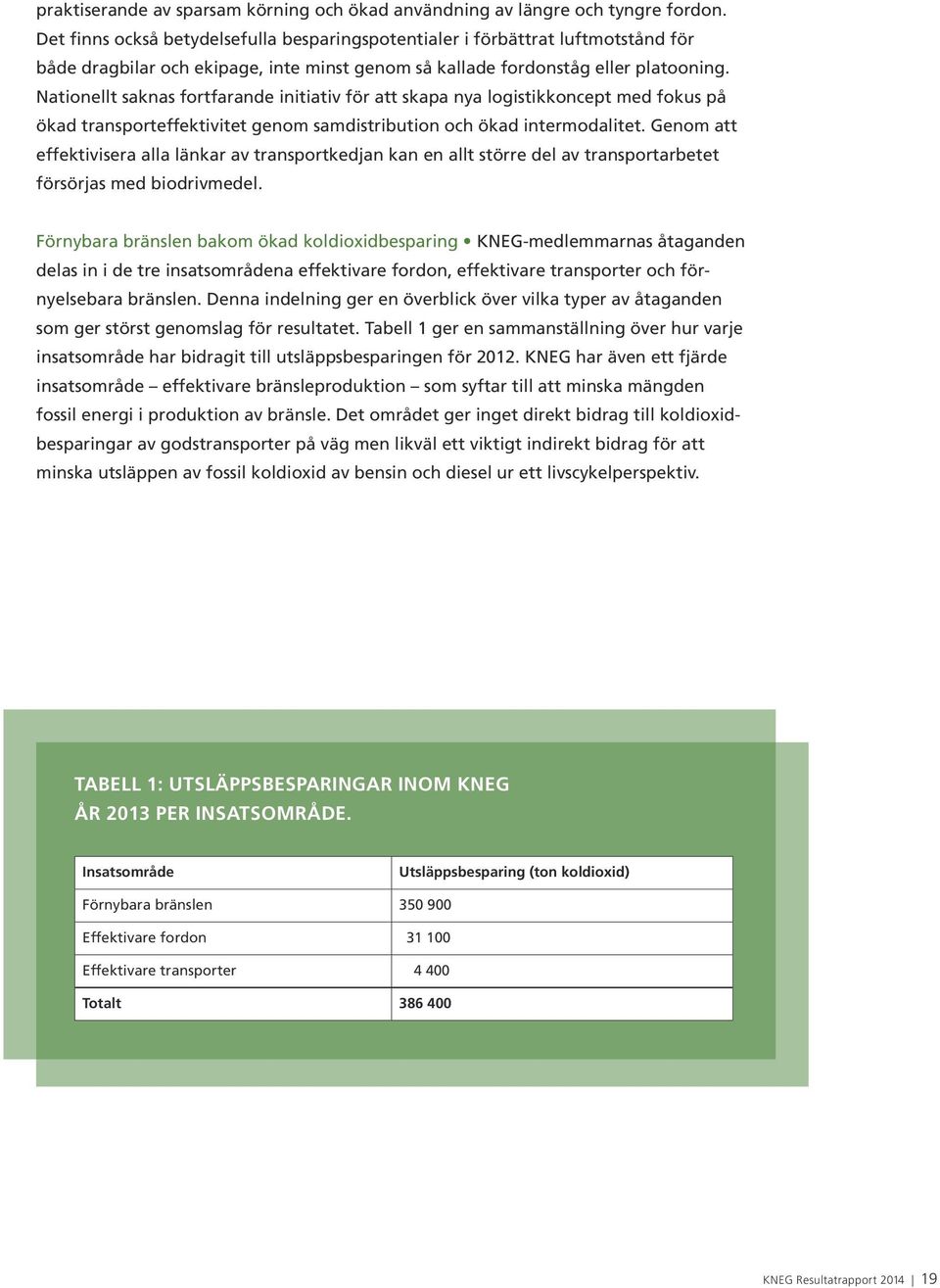 Nationellt saknas fortfarande initiativ för att skapa nya logistikkoncept med fokus på ökad transporteffektivitet genom samdistribution och ökad intermodalitet.