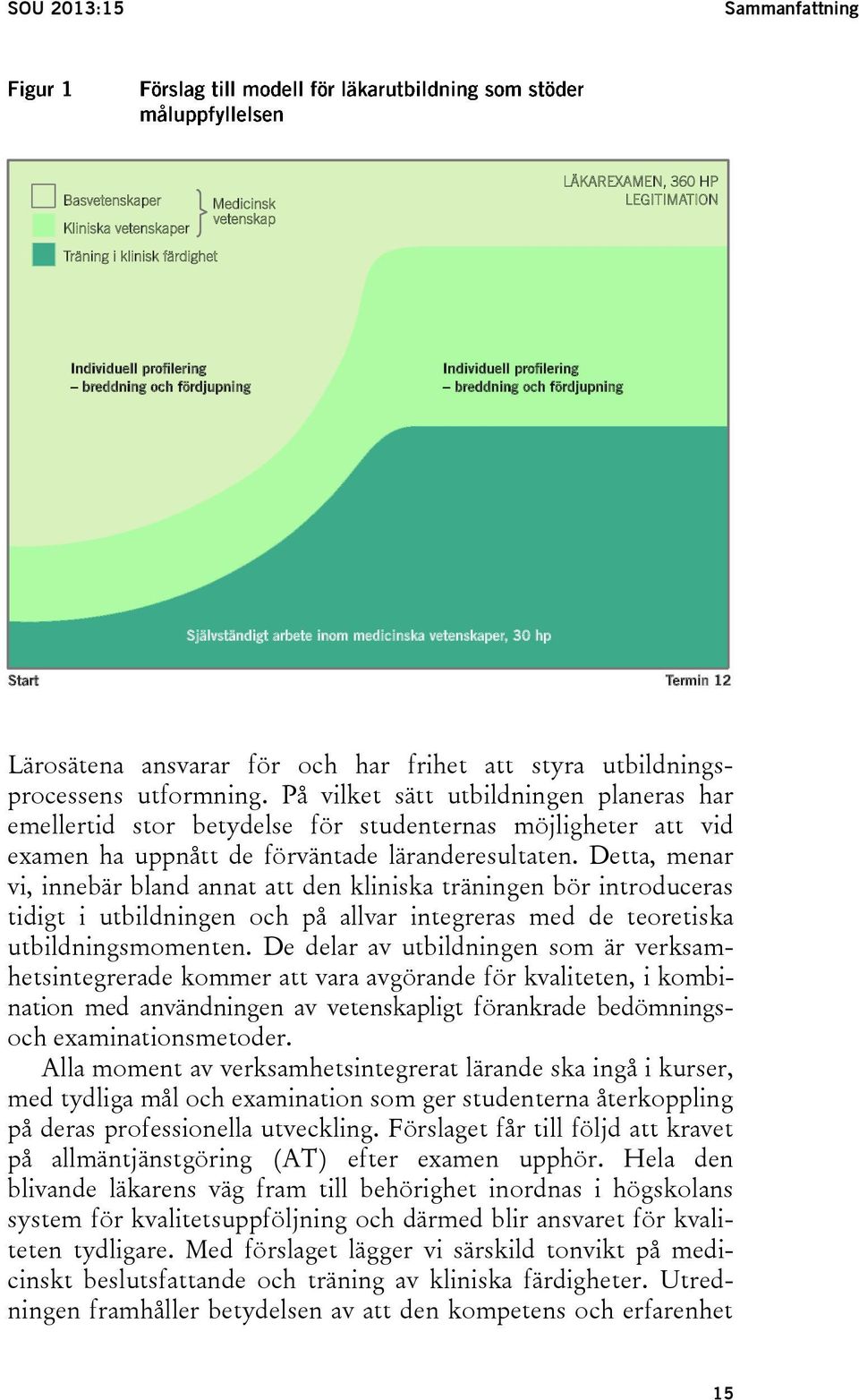 Detta, menar vi, innebär bland annat att den kliniska träningen bör introduceras tidigt i utbildningen och på allvar integreras med de teoretiska utbildningsmomenten.