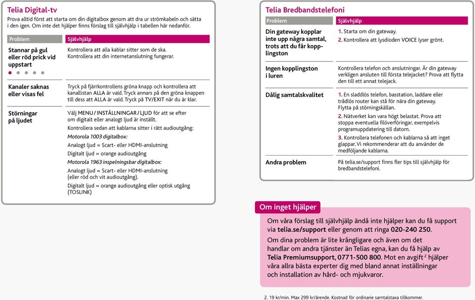 Kontrollera att din internetanslutning fungerar. Tryck på fjärrkontrollens gröna knapp och kontrollera att kanallistan LL är vald. Tryck annars på den gröna knappen till dess att LL är vald.