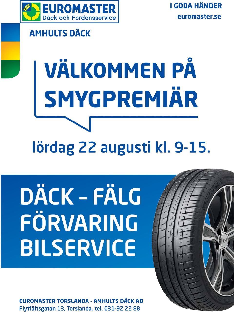 DÄCK FÄLG FÖRVARING BILSERVICE EUROMASTER