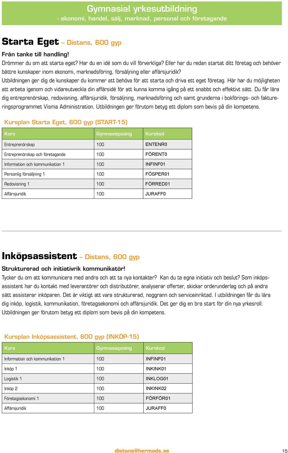 Utbildningen ger dig de kunskaper du kommer att behöva för att starta och driva ett eget företag.