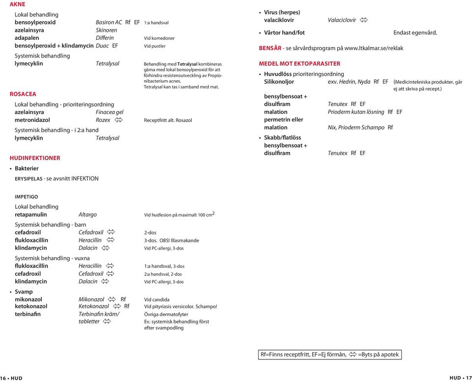 Propionibacterium acnes. Tetralysal kan tas i samband med mat. ROSACEA Lokal behandling - prioriteringsordning azelainsyra Finacea gel metronidazol Rozex Receptfritt alt.