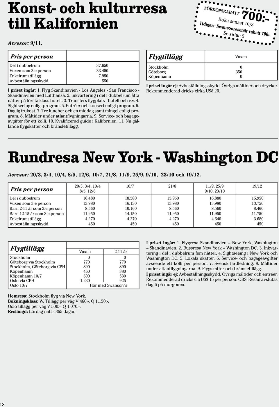 Transfers flygplats - hotell och v.v. 4. Sightseeing enligt program. 5. Entréer och konsert enligt program. 6. Daglig frukost. 7. Tre luncher och en middag samt mingel enligt program. 8.