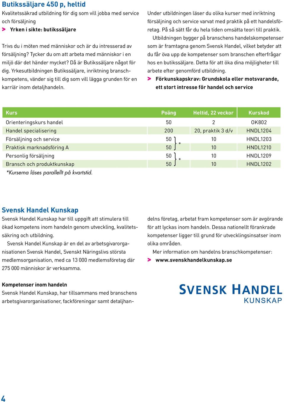 Yrkesutbildningen Butikssäljare, inriktning branschkompetens, vänder sig till dig som vill lägga grunden för en karriär inom detaljhandeln.