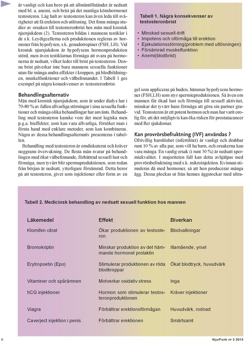 Testosteron bildas i mannens testiklar i de s.k. Leydigcellerna och produktionen regleras av hormoner från hypofysen, s.k. gonadotropiner (FSH, LH).