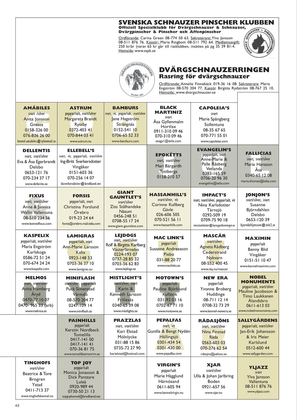 se DVÄRGSCHNAUZERRINGEN Rasring för dvärgschnauzer Ordförande: Annelie Finnebäck 019-36 16 08. Sekreterare: Maria Engström 08-570 204 77. Kassör Birgitta Rydström 08-767 25 10. Hemsida: www.