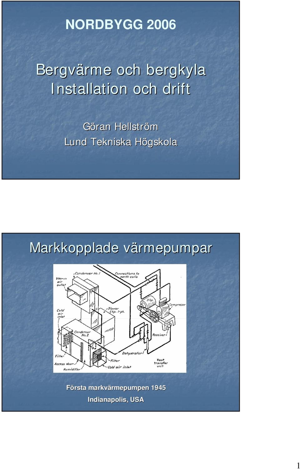 Tekniska HögskolaH Markkopplade värmepumparv