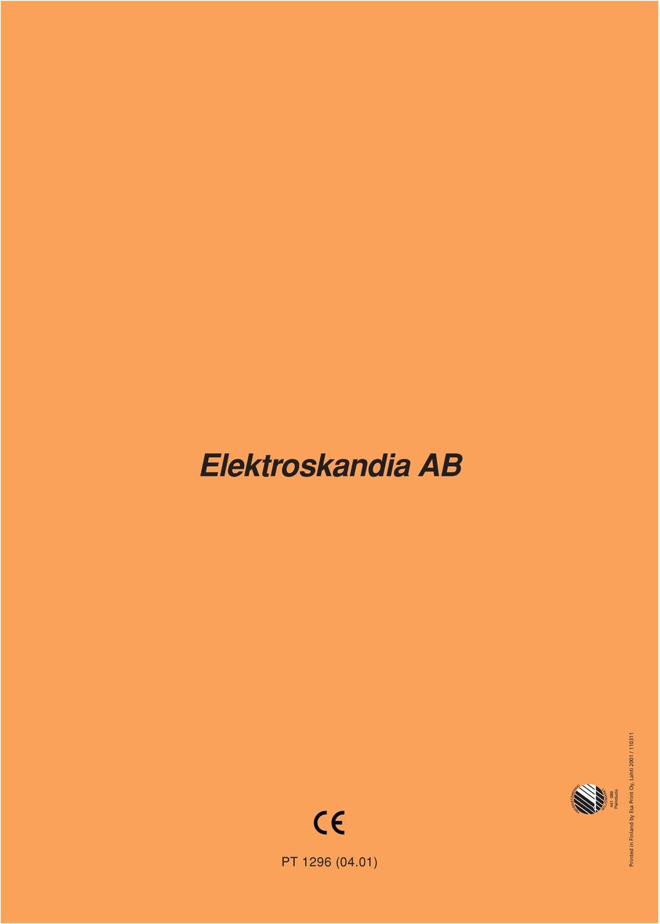 Printed in Finland by Esa