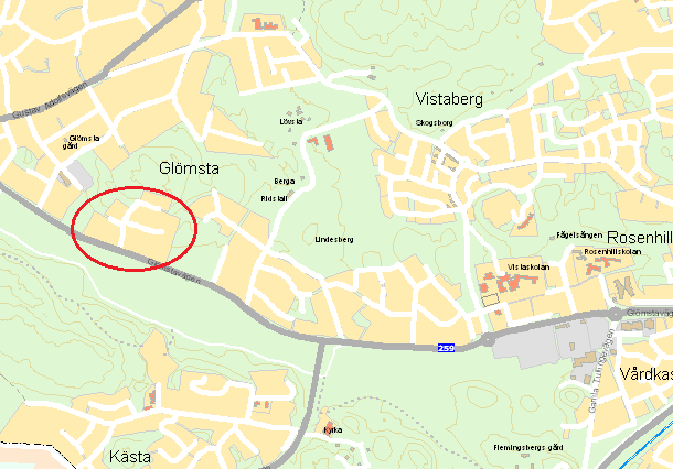 KOMMUNSTYRELSENS FÖRVALTNING BOSTADSÄNDAMÅL (Kartindex 12) Projektbeskrivning Vistaberg, Jarlavägen, Glömsta 1:444 m.fl.