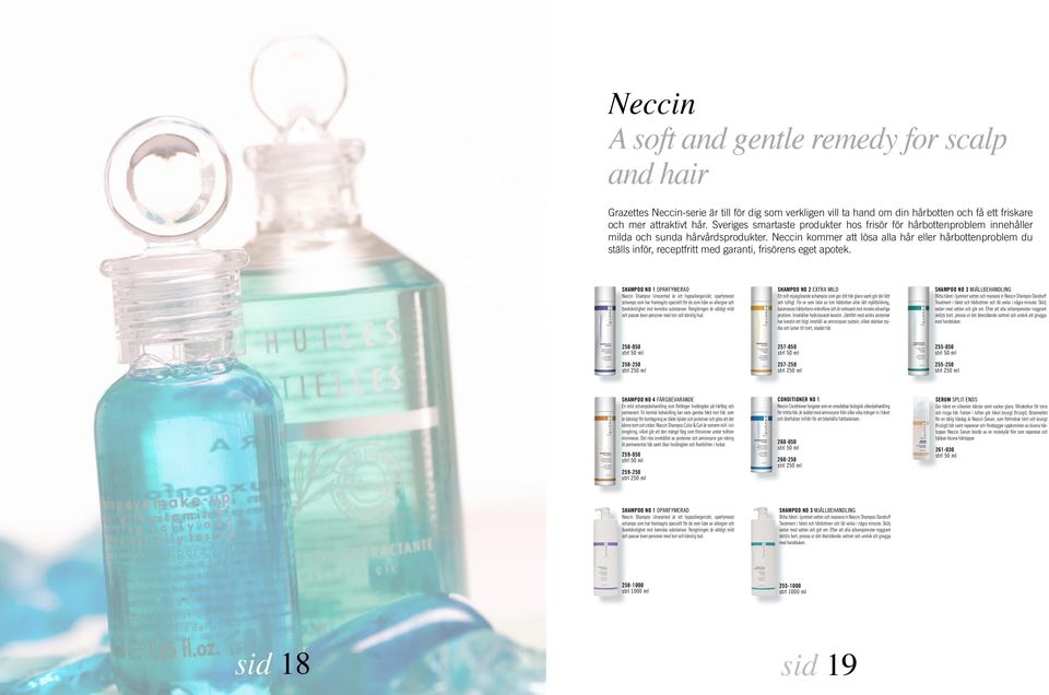 Neccin kommer att lösa alla hår eller hårbottenproblem du ställs inför, receptfritt med garanti, frisörens eget apotek.