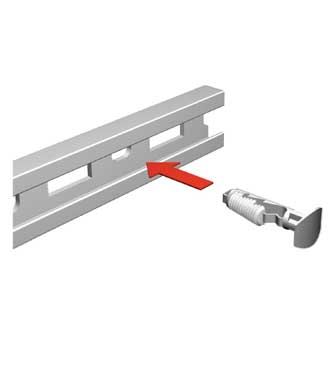 C BIS Plaströrsklammor BIS starquick Skenpluggar (C 05 55) tillbehör BIS starquick Rail för montage av BIS starquick Skena resistent mot UV, åldrande, olja och förborra hål Ø 6 mm och tryck in