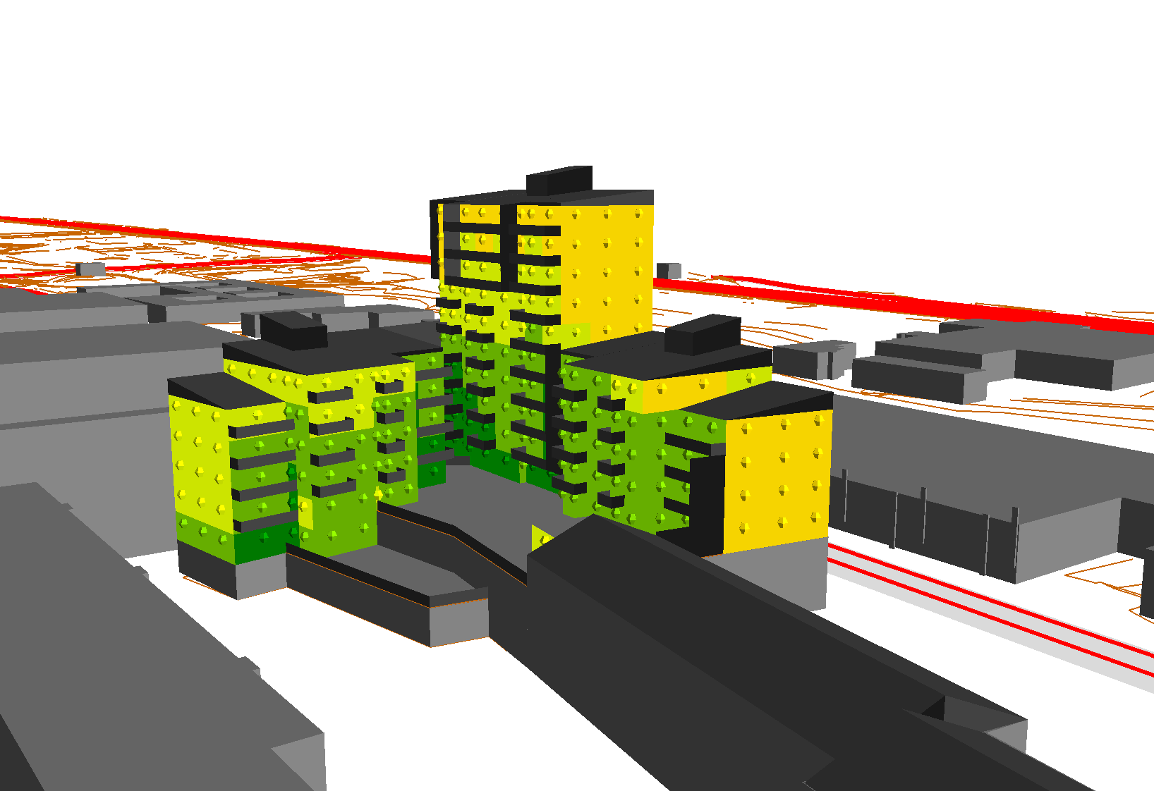 Ekvivalent nivå ÅMVD Förslag 9a Ekvivalent ljudnivå L Aeq <= 45,0 45,0 < <= 50,0 50,0 < <= 55,0 55,0 < <= 60,0 60,0