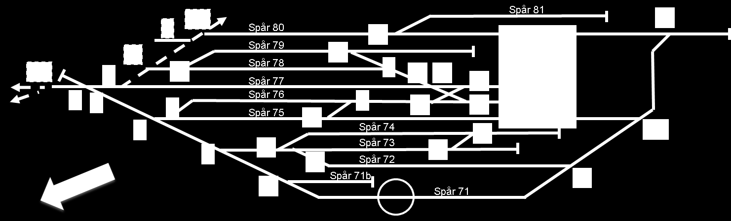 5 (6) 5. Lokverkstad 5.1.1. Beskrivning av infrastrukturen Spår i anslutning till lokverkstaden.