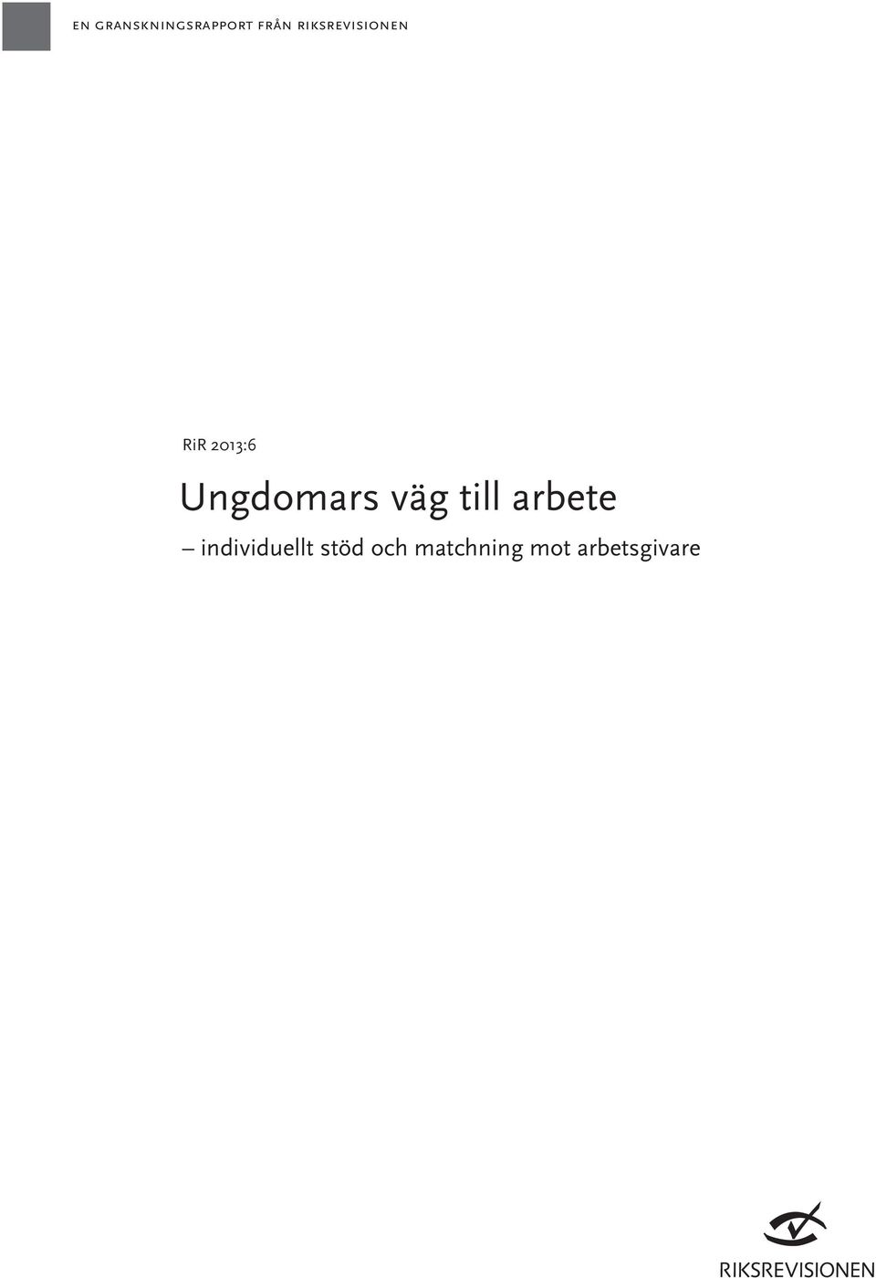 Ungdomars väg till arbete