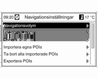 64 Navigation Information i kartvyn På höger sida av bilden visas följande information: En kompassymbol som visar norr.