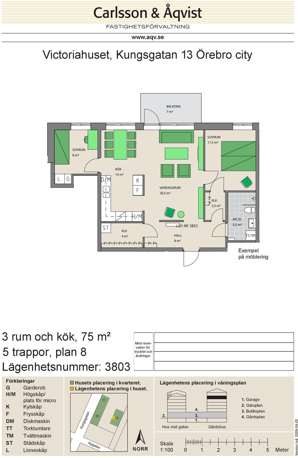 m² 5,5 m² 3 rum och kök,