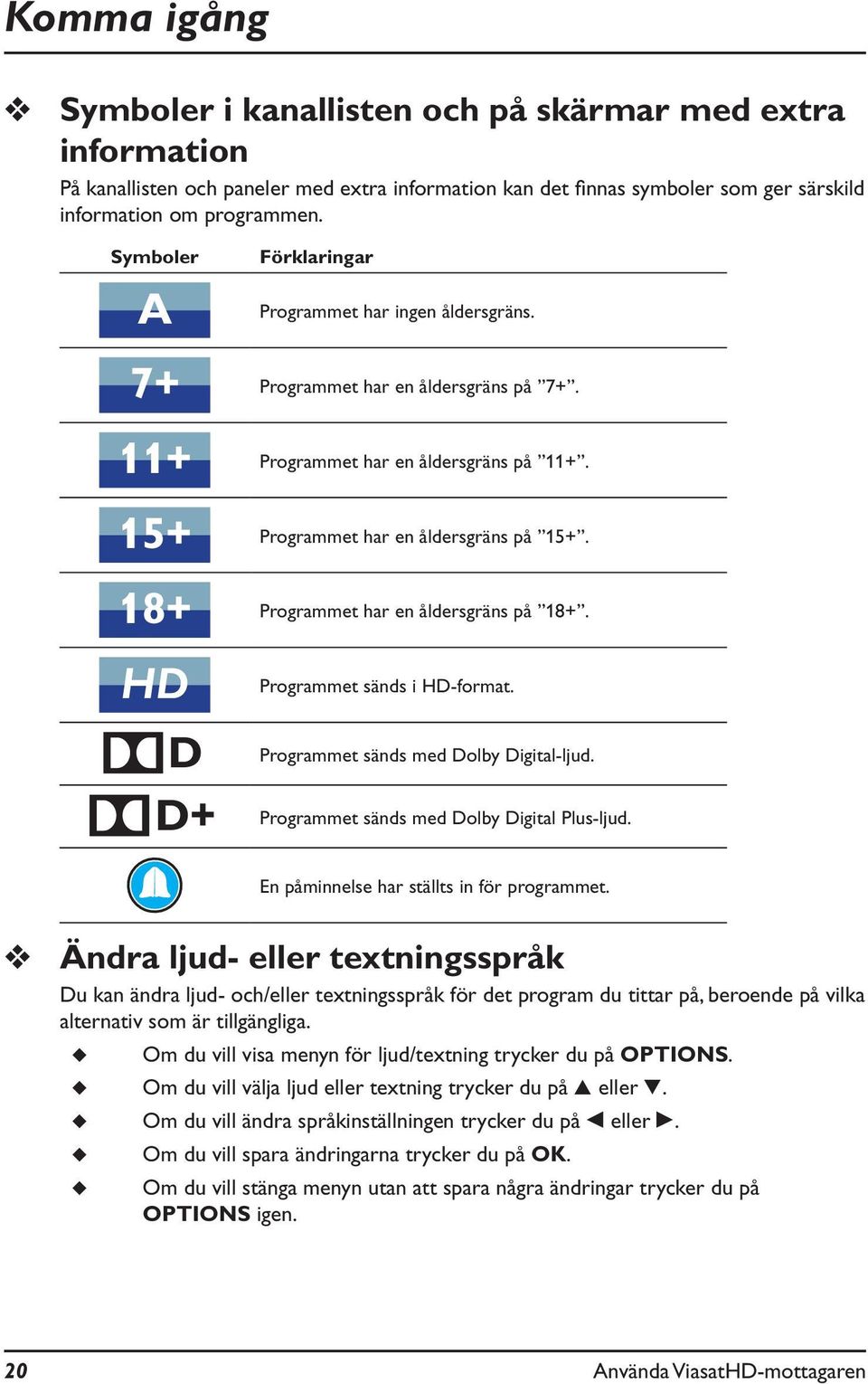 18+ Programmet har en åldersgräns på 18+. HD D D+ Programmet sänds i HD-format. Programmet sänds med Dolby Digital-ljud. Programmet sänds med Dolby Digital Plus-ljud.