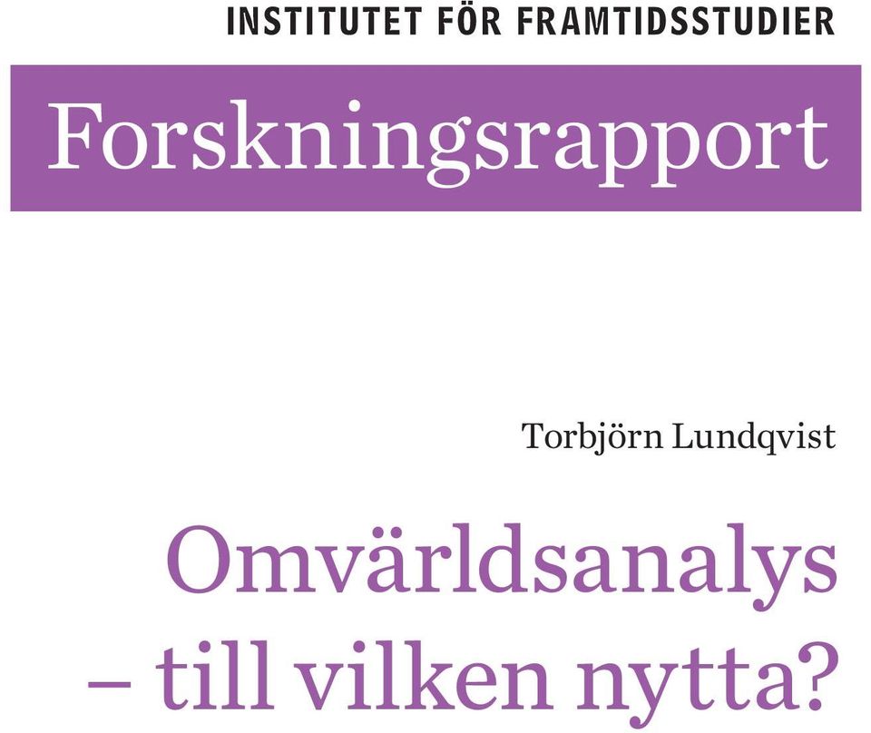 Forskningsrapport