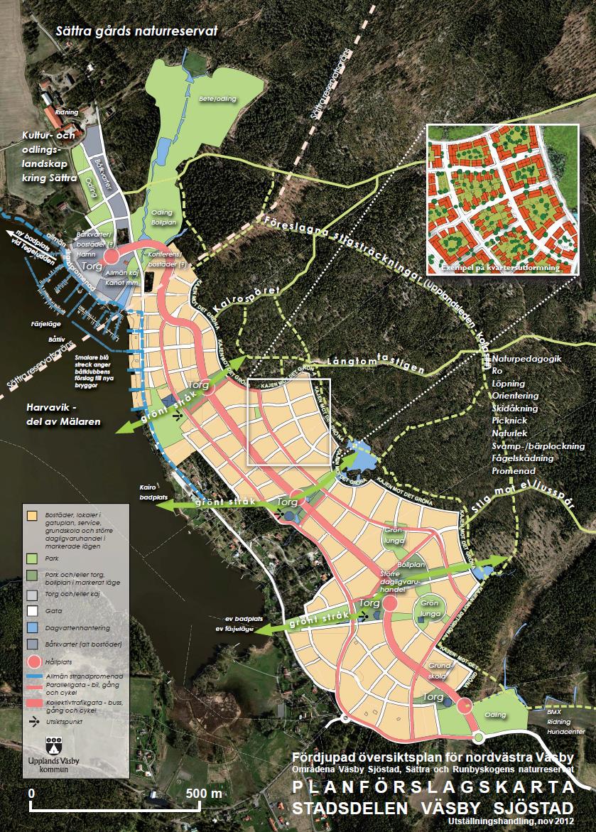 Stadsdelen Väsby Sjöstad minst 3 000 bostäder 45 000