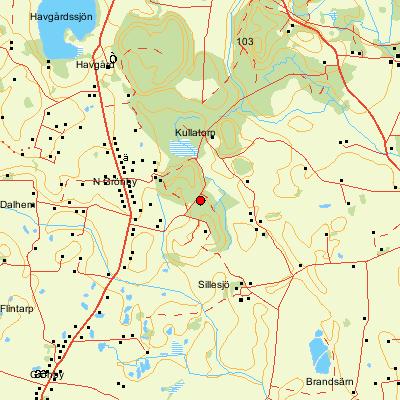 Gabeljungskogen Gabeljung södra skogsområde består av blandad skogsvegetation, allt från snåriga buskar till löv och barrträd.