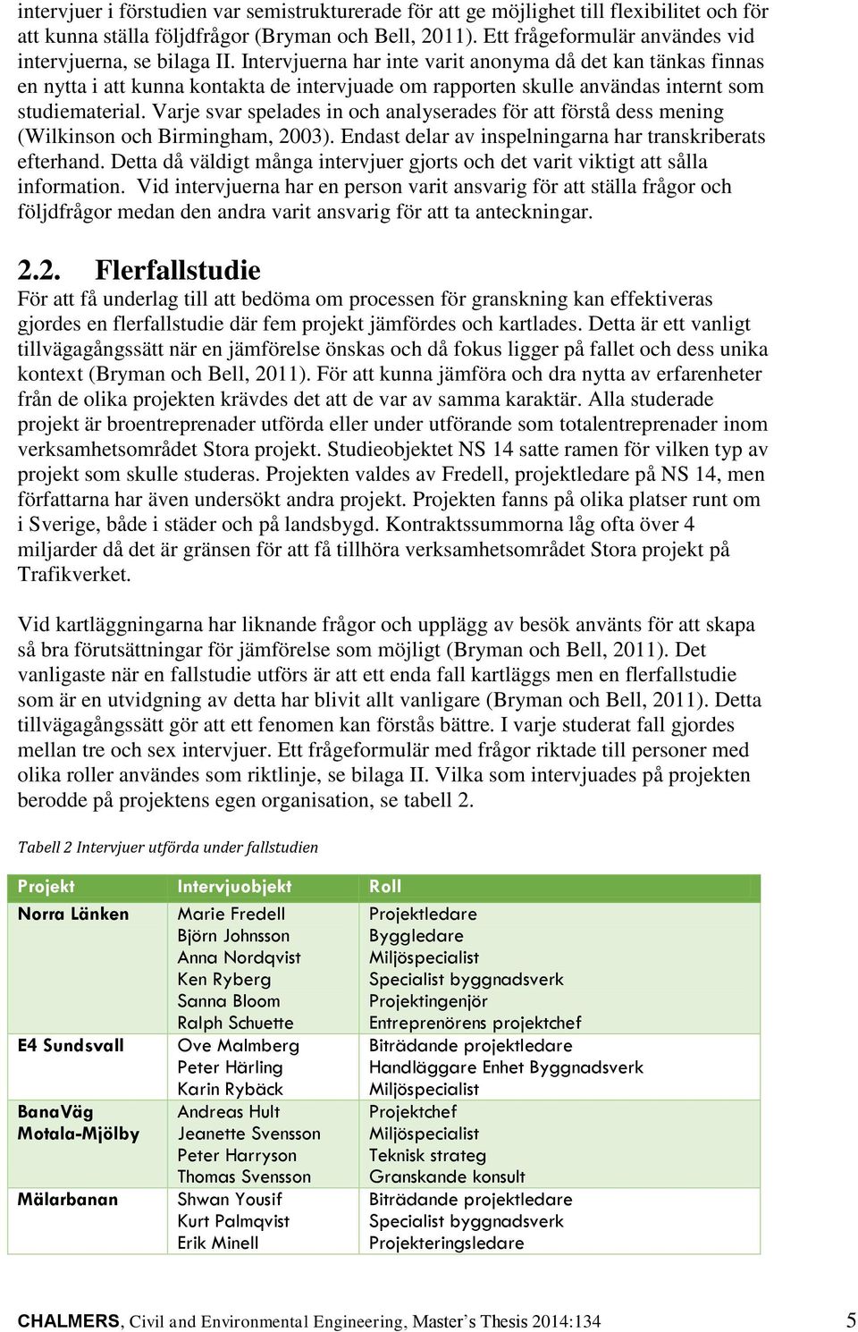 Intervjuerna har inte varit anonyma då det kan tänkas finnas en nytta i att kunna kontakta de intervjuade om rapporten skulle användas internt som studiematerial.