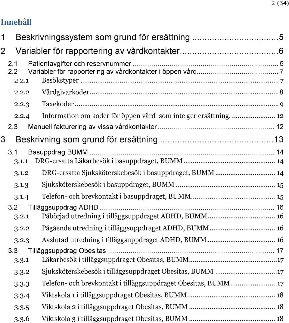 .. 12 3 Beskrivning som grund för ersättning... 13 3.1 Basuppdrag BUMM... 14 3.1.1 DRG-ersatta Läkarbesök i basuppdraget, BUMM... 14 3.1.2 DRG-ersatta Sjuksköterskebesök i basuppdraget, BUMM... 14 3.1.3 Sjuksköterskebesök i basuppdraget, BUMM.