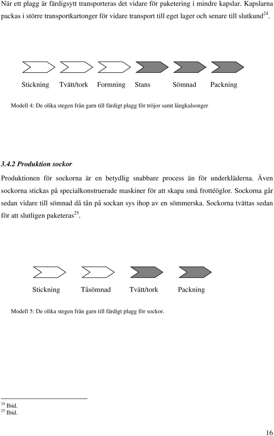 Även sockorna stickas på specialkonstruerade maskiner för att skapa små frottéöglor. Sockorna går sedan vidare till sömnad då tån på sockan sys ihop av en sömmerska.