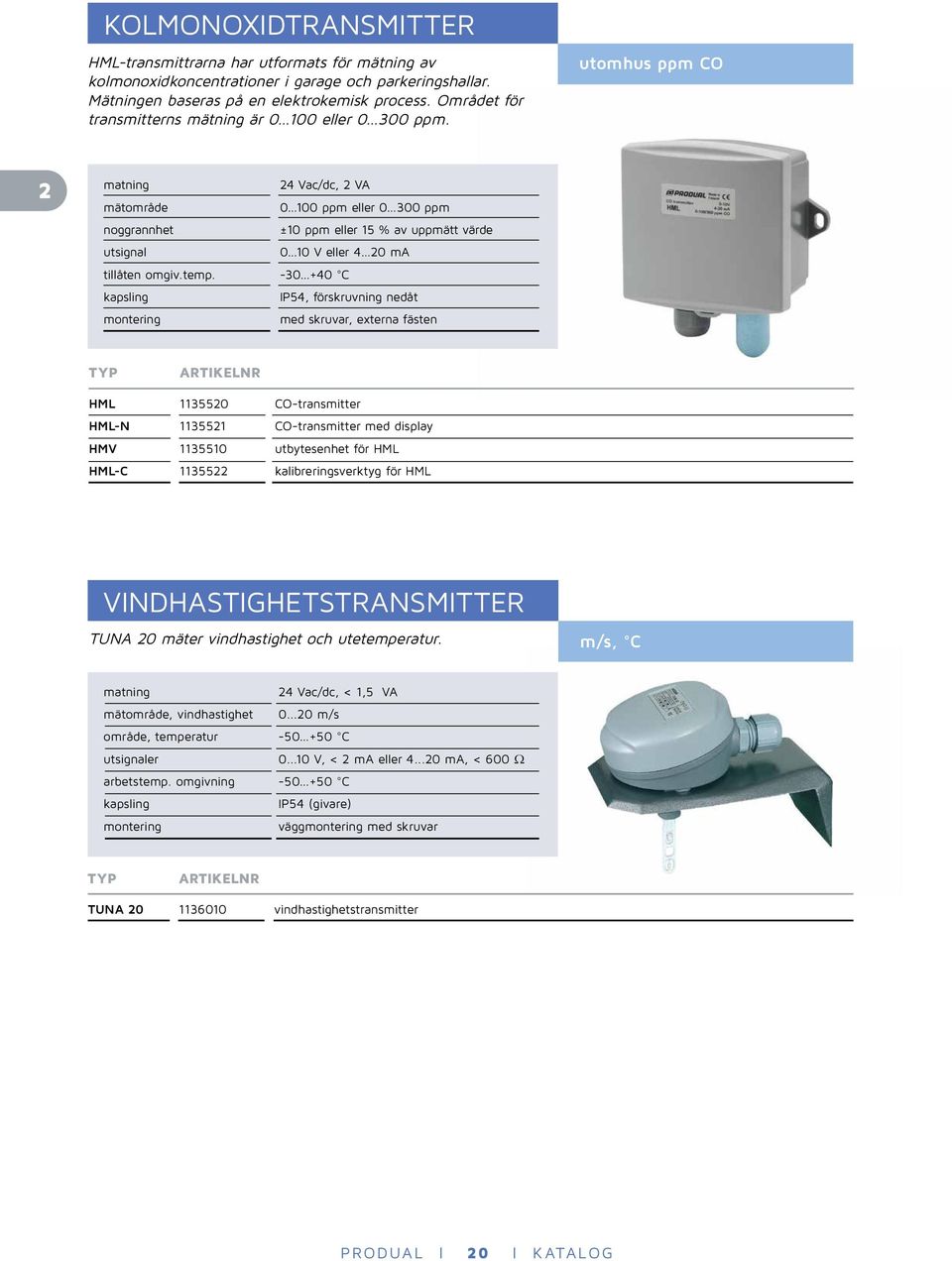 utomhus ppm CO 2 24 Vac/dc, 2 VA mätområde 0 100 ppm eller 0 300 ppm noggrannhet ±10 ppm eller 15 % av uppmätt värde utsignal 0 10 V eller 4 20 ma tillåten omgiv.temp.