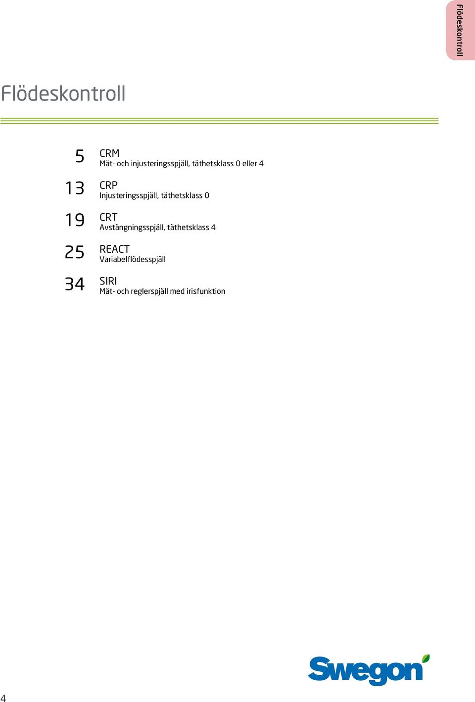 Injusteringsspjäll, täthetsklass 0 19 CRT Avstängningsspjäll,