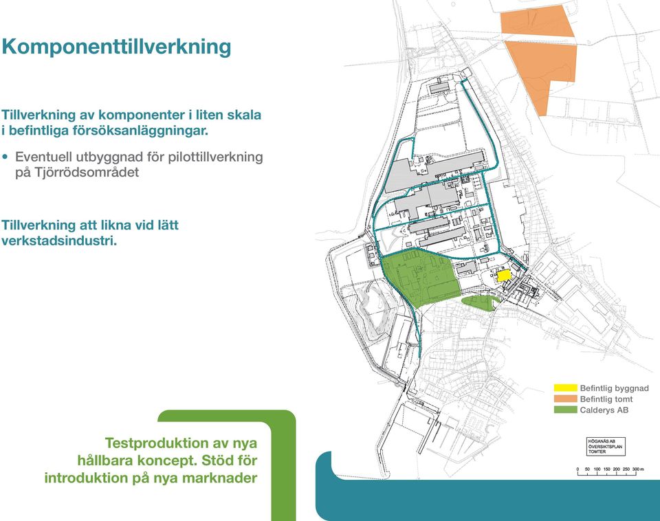 Eventuell utbyggnad för pilottillverkning på Tjörrödsområdet Tillverkning att