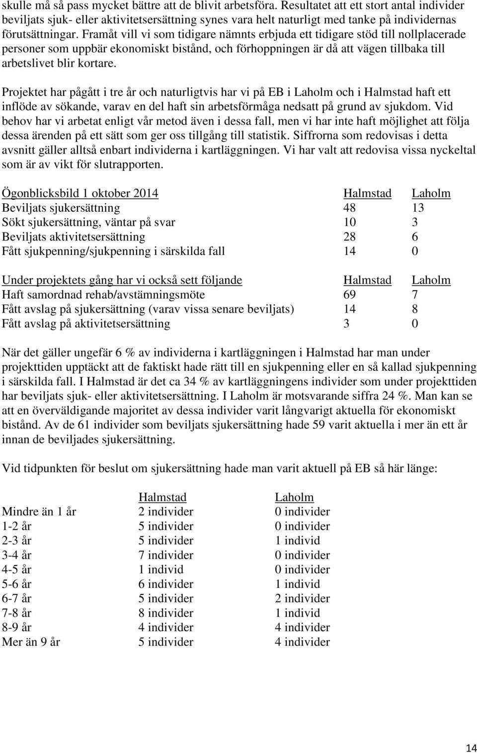 Framåt vill vi som tidigare nämnts erbjuda ett tidigare stöd till nollplacerade personer som uppbär ekonomiskt bistånd, och förhoppningen är då att vägen tillbaka till arbetslivet blir kortare.