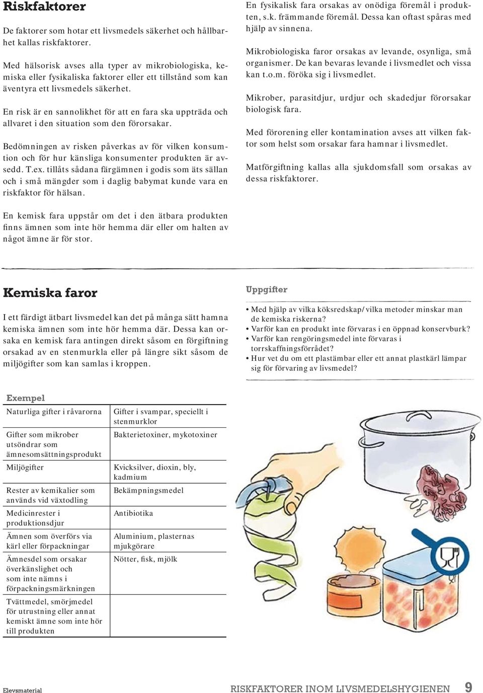 En risk är en sannolikhet för att en fara ska uppträda och allvaret i den situation som den förorsakar.