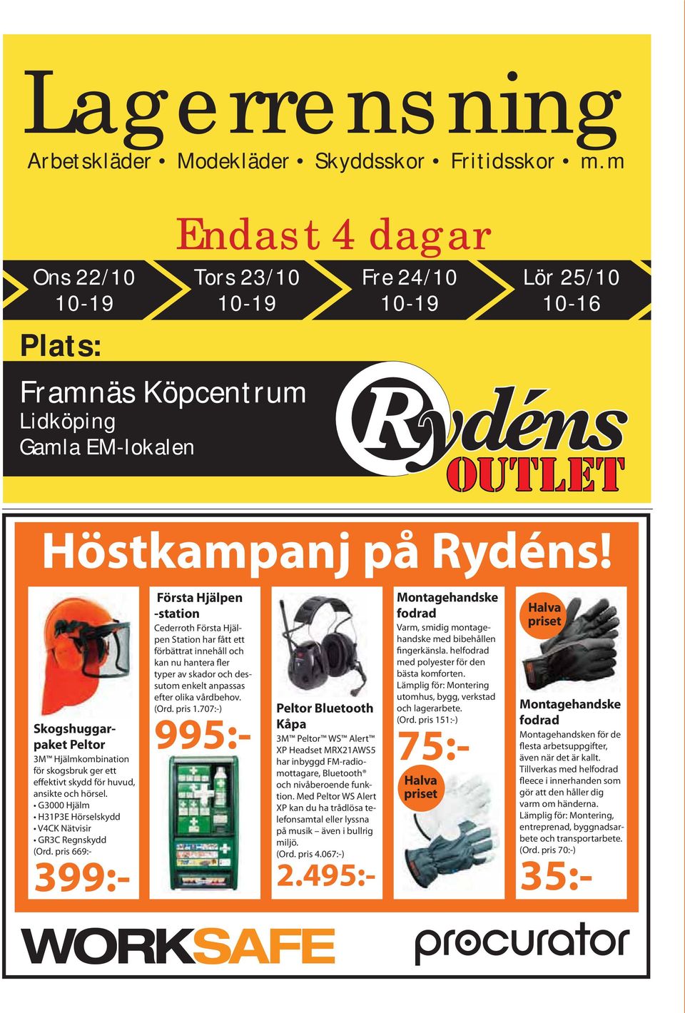 Skogshuggarpaket Peltor 3M Hjälmkombination för skogsbruk ger ett effektivt skydd för huvud, ansikte och hörsel. G3000 Hjälm H31P3E Hörselskydd V4CK Nätvisir GR3C Regnskydd (Ord.